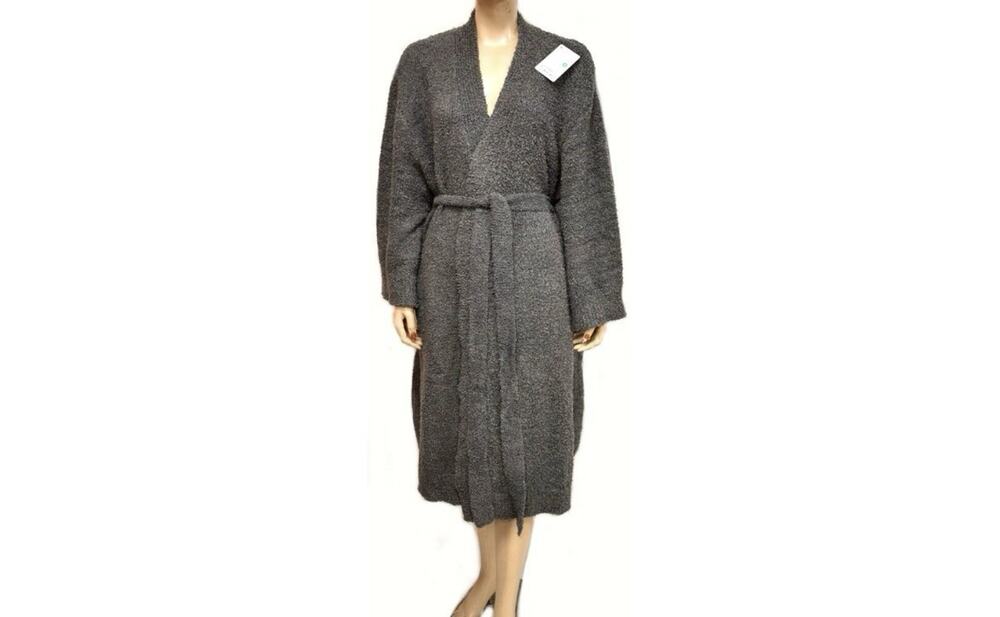 Hotel Collection Luxe Knit Shawl Robe LARGE / EXTRA LARGE Charcoal
